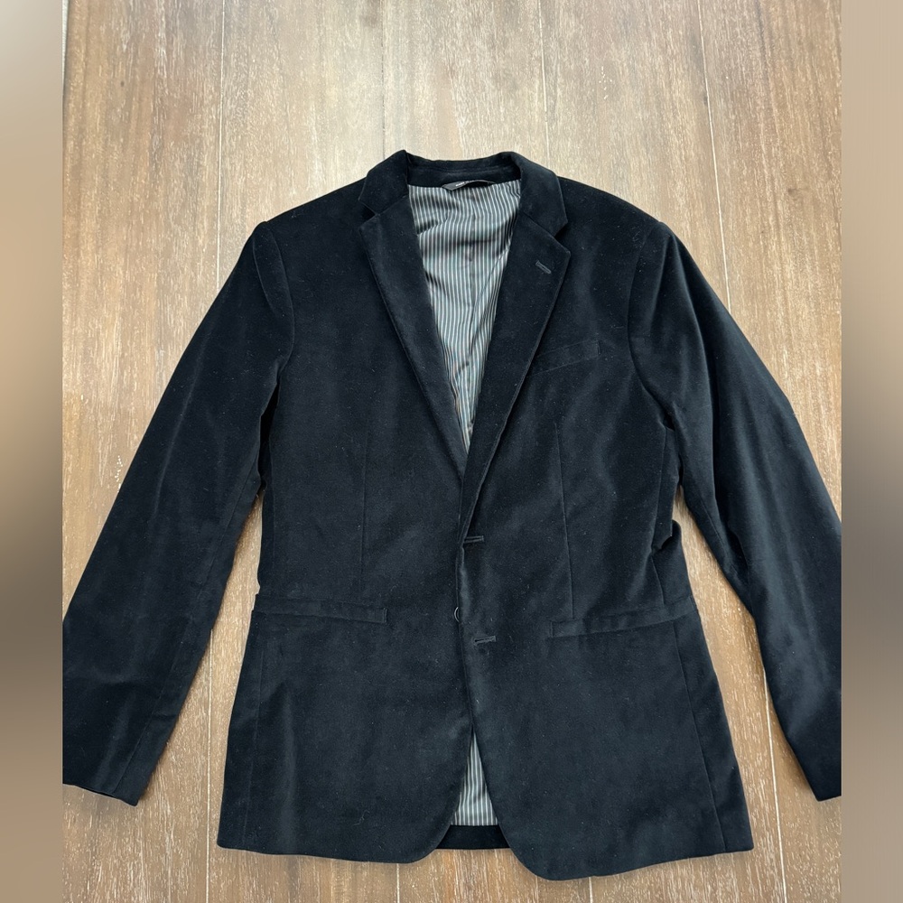 Banana Republic Black Velvet Blazer - 38R